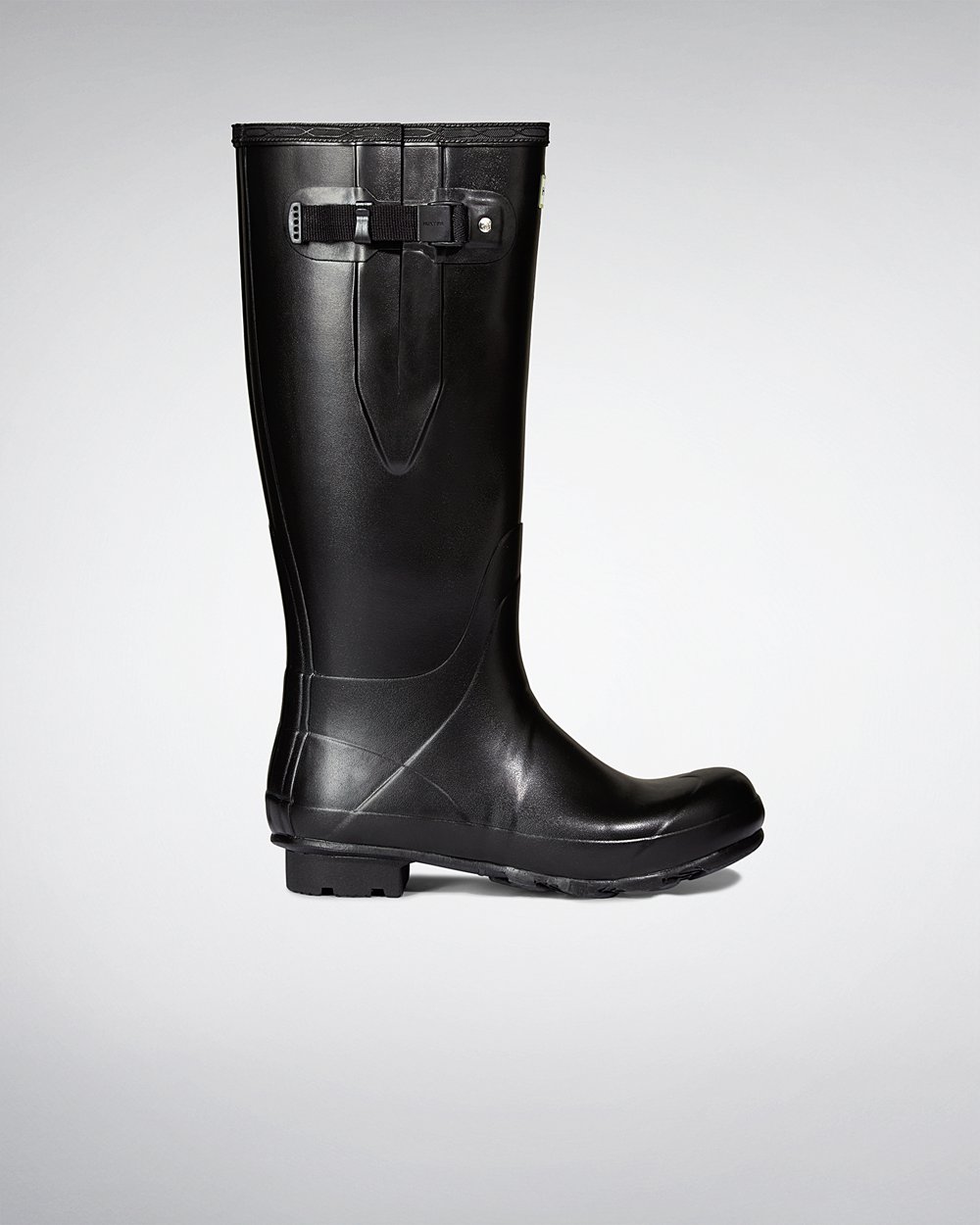 Hunter Norris Field Side Adjustable Neoprene Lined Tall Rain Boots - Clearance Mens Black - ASCBLJ08